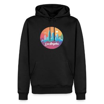 Los Angeles Kalifornien USA - Männer Premium Bio Hoodie - Schwarz - Vorne - Nico (187cm)