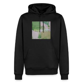 Peinture carrés abstrait vert, partage, image fun - Sweat à capuche Premium bio Homme - noir - Devant - Nico (187cm)