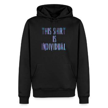 Custom Design Fun Saying - Men’s Premium Organic Hoodie - black - Front - Nico (187cm)