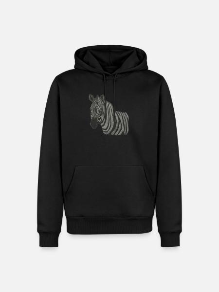 Zebra - Men’s Premium Organic Hoodie - black