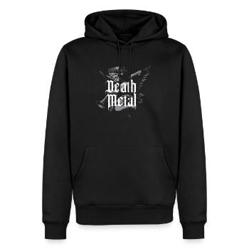 Death Metal Logo-Musik - Männer Premium Bio Hoodie - Schwarz - Vorne - Nico (187cm)