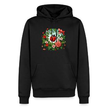 Ladybug - Men’s Premium Organic Hoodie - black - Front - Nico (187cm)
