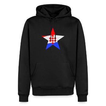 Kroatien Stern - Männer Premium Bio Hoodie - Schwarz - Vorne - Nico (187cm)