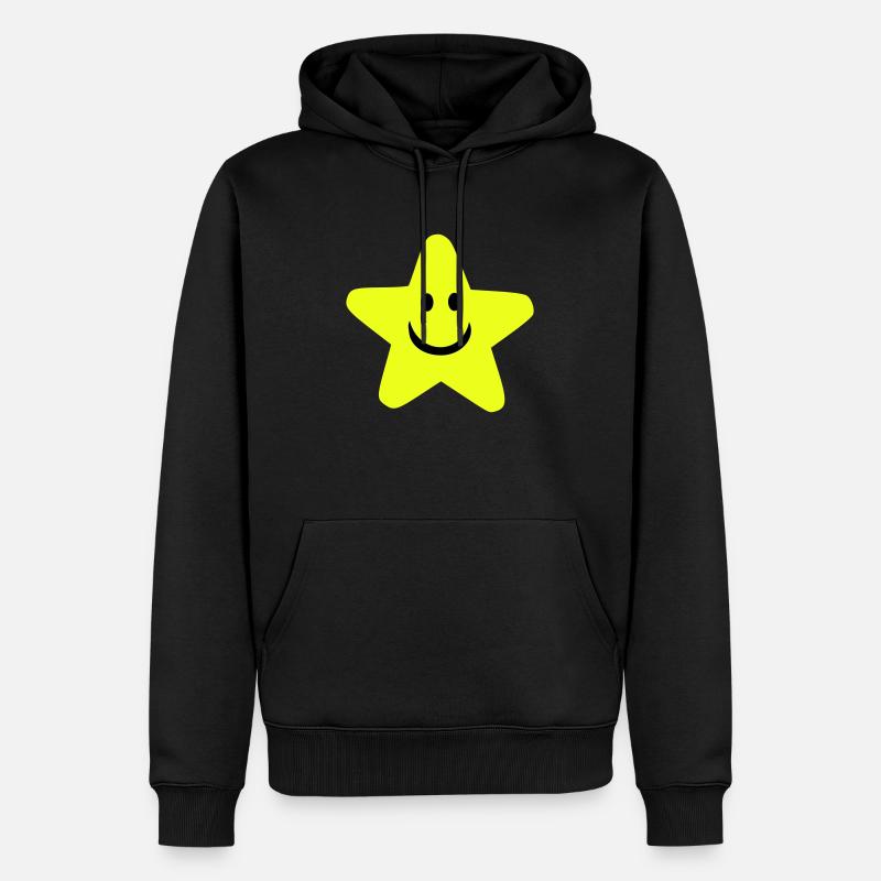 Stern - Männer Premium Bio Hoodie - Schwarz