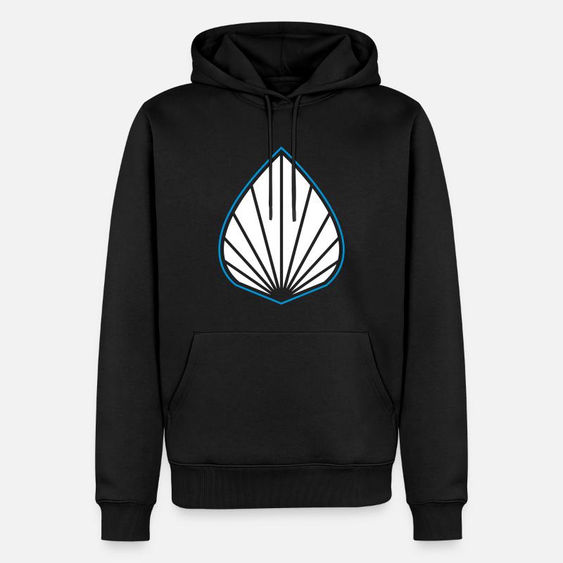 Logo Augmentée Bleu - Sweat à capuche Premium bio Homme - noir