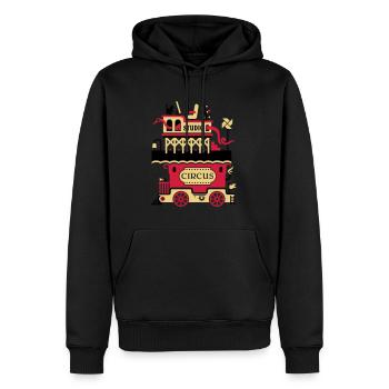 Studio Circus - Sweat à capuche Premium bio Homme - noir - Devant - Nico (187cm)