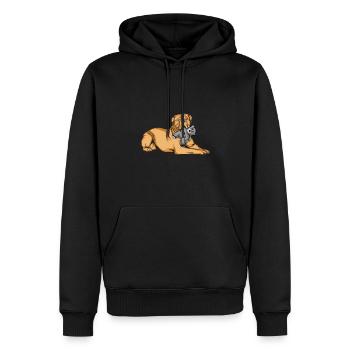 Bordeauxdogge - Männer Premium Bio Hoodie - Schwarz - Vorne - Nico (187cm)