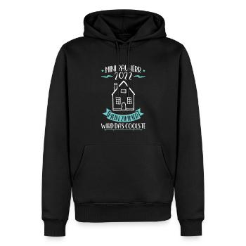 Junior Builder 2022 Cérémonie de clôture Maison de rêve - Sweat à capuche Premium bio Homme - noir - Devant - Nico (187cm)