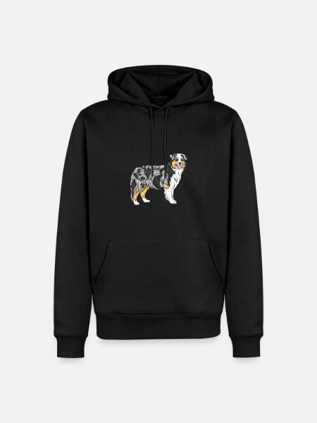 Australian Shepherd - Men’s Premium Organic Hoodie - black
