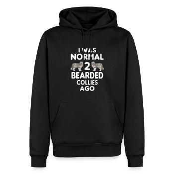 Bearded Collie - Männer Premium Bio Hoodie - Schwarz - Vorne - Nico (187cm)
