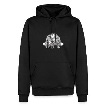 Bearded Collie - Männer Premium Bio Hoodie - Schwarz - Vorne - Nico (187cm)
