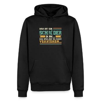 Familienname Schröder - für Familie Schröder - Männer Premium Bio Hoodie - Schwarz - Vorne - Nico (187cm)