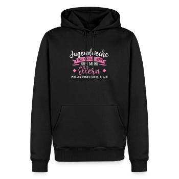 Jugendweihe 2022 Mädchen Junge - Männer Premium Bio Hoodie - Schwarz - Vorne - Nico (187cm)