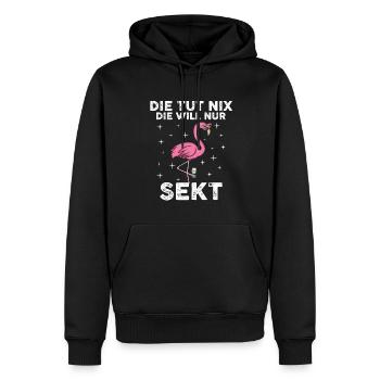 Mädelsabend Saufen Partyliebhaber Flamingo - Männer Premium Bio Hoodie - Schwarz - Vorne - Nico (187cm)