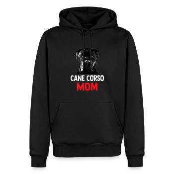 Hund Mama Welpe Mom Cane Corso - Männer Premium Bio Hoodie - Schwarz - Vorne - Nico (187cm)