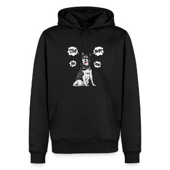 Alaska Malamute Husky Chien - Sweat à capuche Premium bio Homme - noir - Devant - Nico (187cm)