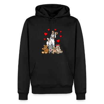 Drahthaar Foxterrier Glatthaar Foxterrier - Männer Premium Bio Hoodie - Schwarz - Vorne - Nico (187cm)