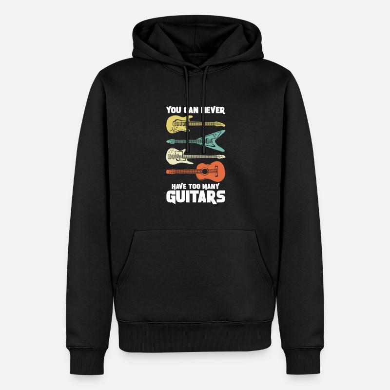 Guitare Basse Guitare - Sweat à capuche Premium bio Homme - noir