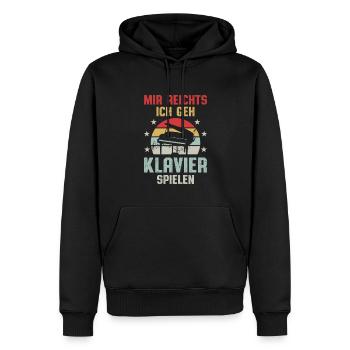 Piano Klavier Flügel Keyboard Musikinstrument - Männer Premium Bio Hoodie - Schwarz - Vorne - Nico (187cm)