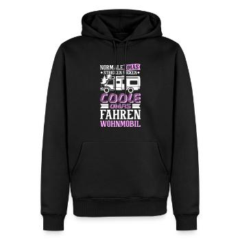 Camping Oma - Männer Premium Bio Hoodie - Schwarz - Vorne - Nico (187cm)