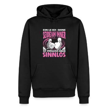Seidenhühner japanisches Seidenhuhn Hühnerhalter - Männer Premium Bio Hoodie - Schwarz - Vorne - Nico (187cm)
