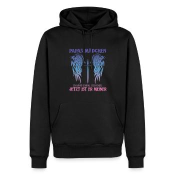 Papas Mädchen Ich War Einmal Sein Engel - Männer Premium Bio Hoodie - Schwarz - Vorne - Nico (187cm)