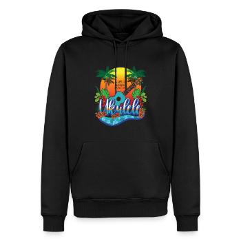 Ukulele Gitarre Ukulelespieler Hawaii - Männer Premium Bio Hoodie - Schwarz - Vorne - Nico (187cm)