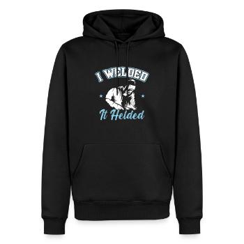 Je l’ai soudé soudeur tenu - Sweat à capuche Premium bio Homme - noir - Devant - Nico (187cm)