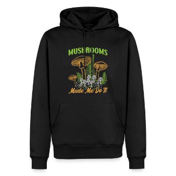 Les champignons m’ont fait le faire pour un mycologue - Sweat à capuche Premium bio Homme - noir - Devant - Nico (187cm)