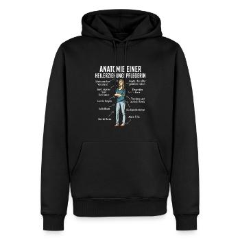 Heilerziehungspfleger Altenpflege Sozialbereich - Männer Premium Bio Hoodie - Schwarz - Vorne - Nico (187cm)