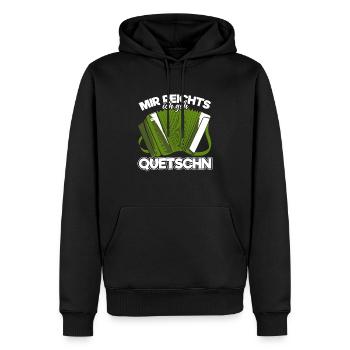 Quetschn Steirische Harmonika Volksmusik - Männer Premium Bio Hoodie - Schwarz - Vorne - Nico (187cm)