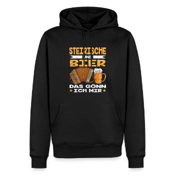 Steirische Harmonika Ziachorgl Quetschn Steiermark - Männer Premium Bio Hoodie - Schwarz - Vorne - Nico (187cm)