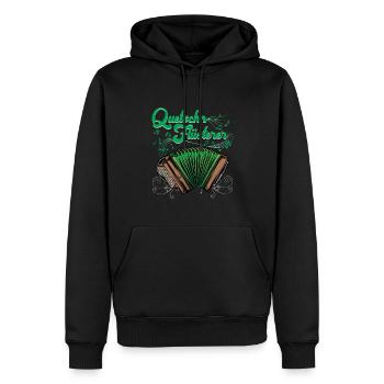 Quetschn Steirische Harmonika Volksmusik - Männer Premium Bio Hoodie - Schwarz - Vorne - Nico (187cm)