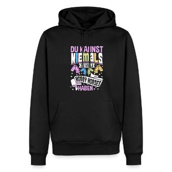Hobby Horse Hobby Horsing Steckenpferd - Männer Premium Bio Hoodie - Schwarz - Vorne - Nico (187cm)