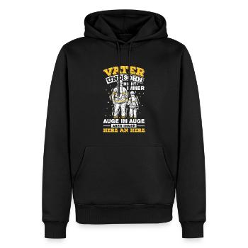 Feuerwehr Vater Sohn Partnerlook - Männer Premium Bio Hoodie - Schwarz - Vorne - Nico (187cm)