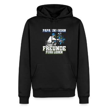 Motocross Vater Sohn Partnerlook Vatertag - Männer Premium Bio Hoodie - Schwarz - Vorne - Nico (187cm)