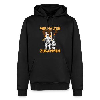 Feuerwehr Vater Sohn Partnerlook - Männer Premium Bio Hoodie - Schwarz - Vorne - Nico (187cm)