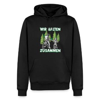 Motocross Vater Sohn Partnerlook Vatertag - Männer Premium Bio Hoodie - Schwarz - Vorne - Nico (187cm)