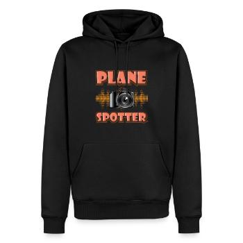 Planespotter Avion Planespotting Aéroport - Sweat à capuche Premium bio Homme - noir - Devant - Nico (187cm)