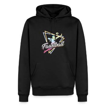 Faustball Faustballer Rundschlag Ballsport - Männer Premium Bio Hoodie - Schwarz - Vorne - Nico (187cm)