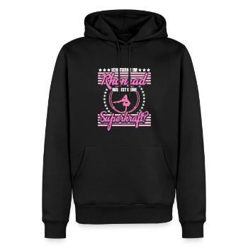 Ich turne im Rhönrad Rhönradturnerin Röhnrad - Männer Premium Bio Hoodie - Schwarz - Vorne - Nico (187cm)