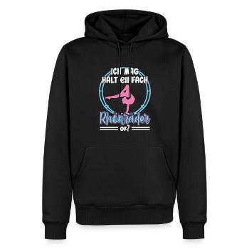 Ich mag halt einfach Rhönräder ok Turnen Rhönrad - Männer Premium Bio Hoodie - Schwarz - Vorne - Nico (187cm)