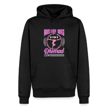 Aus dem Weg ich turne Rhönrad Sportgerät Turnen - Männer Premium Bio Hoodie - Schwarz - Vorne - Nico (187cm)