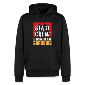 Stage staff - I work in the shadows - Theatre - Men’s Premium Organic Hoodie - black - Front - Nico (187cm)