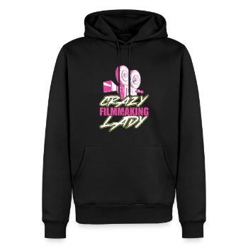 Cinéaste fou - Sweat à capuche Premium bio Homme - noir - Devant - Nico (187cm)