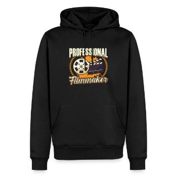 Professioneller Filmemacher - Filmemachen - Männer Premium Bio Hoodie - Schwarz - Vorne - Nico (187cm)