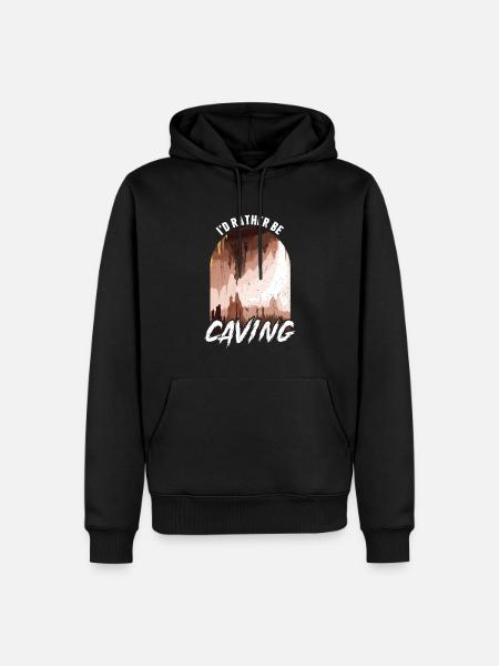 Je préfère être spéléologue - Sweat à capuche Premium bio Homme - noir
