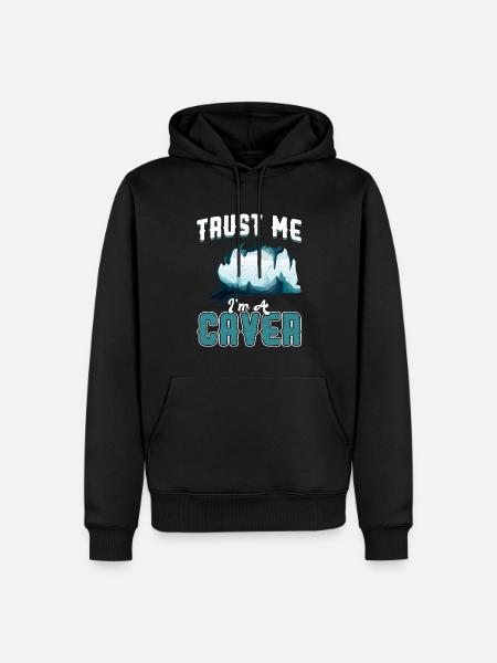 Croyez-moi, je suis spéléologue - Sweat à capuche Premium bio Homme - noir