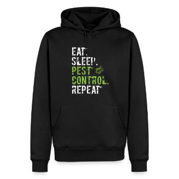 Eat Sleep Pest Control Repeat - Kammerjäger - Männer Premium Bio Hoodie - Schwarz - Vorne - Nico (187cm)