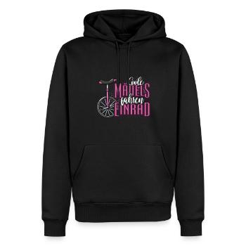 Coole Mädchen fahren Einrad Einradfahrer Fahrrad - Männer Premium Bio Hoodie - Schwarz - Vorne - Nico (187cm)